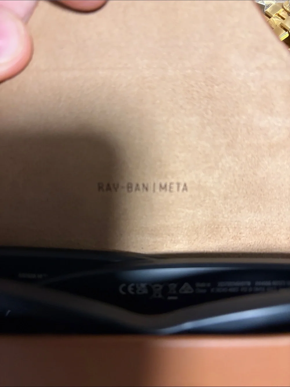 Ray-Ban Men’s Black and Tan Sunglasses Gen 1